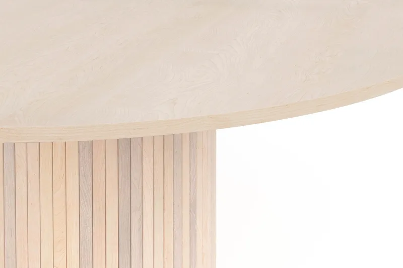 Spisebord Kopparbo 150 cm - Hvitlasert Eik / Tre / Ribbet - Møbler - Bord - Spisebord & kjøkkenbord