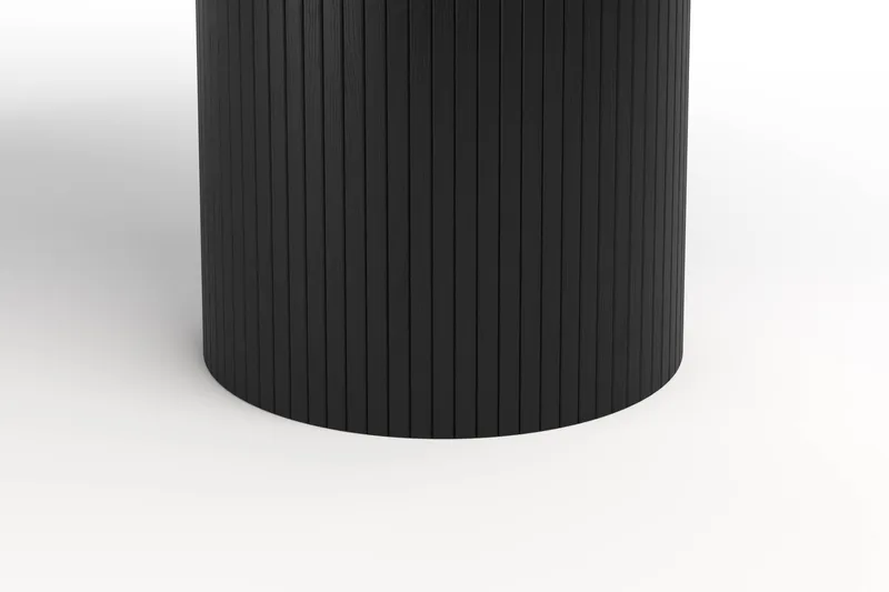 Spisebord Kopparbo 150 cm - Svart Tre / Ribbet - Møbler - Bord - Spisebord & kjøkkenbord