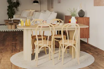 Spisebord Kopparbo 160 cm - Lyst hvitlasert eik - Møbler - Bord - Spisebord & kjøkkenbord