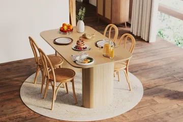 Spisebord Kopparbo 160 cm - Lyst hvitlasert eik - Møbler - Bord - Spisebord & kjøkkenbord
