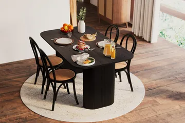 Spisebord Kopparbo 160 cm - Svartbeiset eik - Møbler - Bord - Spisebord & kjøkkenbord