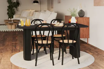 Spisebord Kopparbo 160 cm - Svartbeiset eik - Møbler - Bord - Spisebord & kjøkkenbord