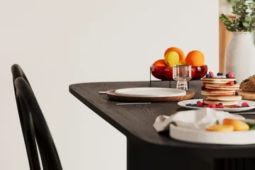 Spisebord Kopparbo 160 cm - Svartbeiset eik - Møbler - Bord - Spisebord & kjøkkenbord