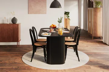 Spisebord Kopparbo 160 cm - Svartbeiset eik - Møbler - Bord - Spisebord & kjøkkenbord