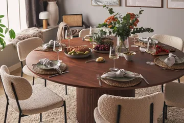 Spisebord Kopparbo 180 cm - Mørkebrunt / Valnøtt / Tre - Møbler - Bord - Spisebord & kjøkkenbord