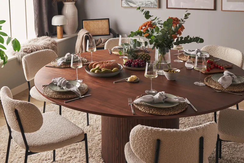 Spisebord Kopparbo 180 cm - Mørkebrunt / Valnøtt / Tre - Møbler - Bord - Spisebord & kjøkkenbord