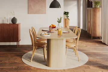 Spisebord Kopparbo 200 cm - Hvitlasert Eik - Møbler - Bord - Spisebord & kjøkkenbord