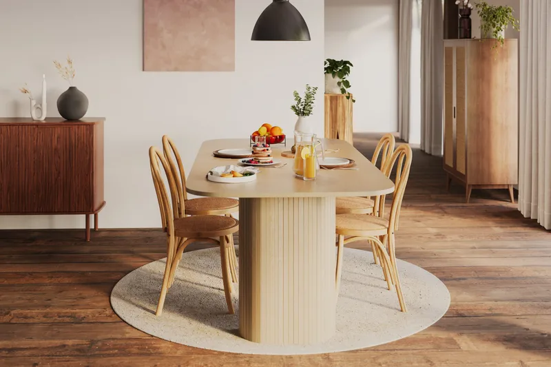 Spisebord Kopparbo 200 cm - Hvitlasert Eik - Møbler - Bord - Spisebord & kjøkkenbord