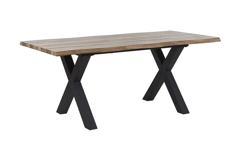 Spisebord Lacanto 180 cm Sammenleggbart - Lyst Tre/Svart - Sammenleggbart bord - Spisebord & kjøkkenbord
