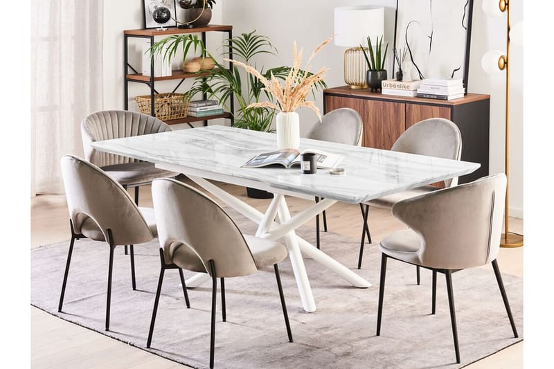 Spisebord Layrac 200 cm Sammenleggbart - Hvit - Sammenleggbart bord - Spisebord & kjøkkenbord