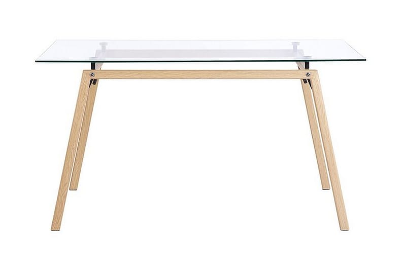 Spisebord Lencha 140 cm - Gjennomsiktig /Lyst tre - Møbler - Bord - Spisebord & kjøkkenbord
