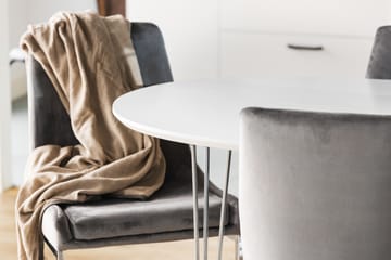 Spisebord Lennox 180 cm med 2 Tileggsplater Ovalt - Hvit - Møbler - Bord - Spisebord & kjøkkenbord