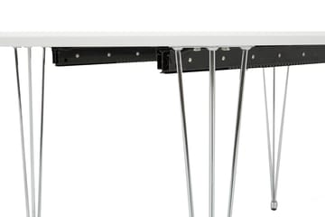 Spisebord Lennox 180 cm med 2 Tileggsplater Ovalt - Hvit - Møbler - Bord - Spisebord & kjøkkenbord