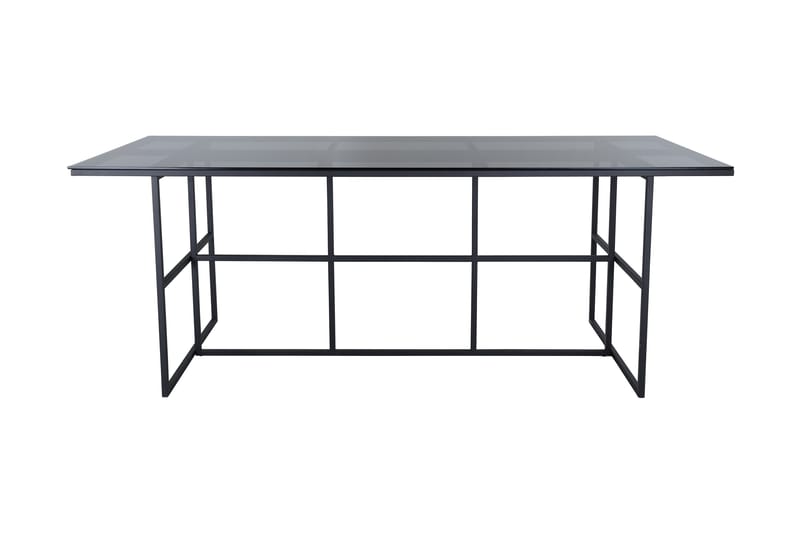 Spisebord Leria 200 cm - Glass/Svart - Spisebord & kjøkkenbord