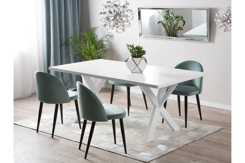 Spisebord Lisala 180 cm - Hvit - Spisebord & kjøkkenbord