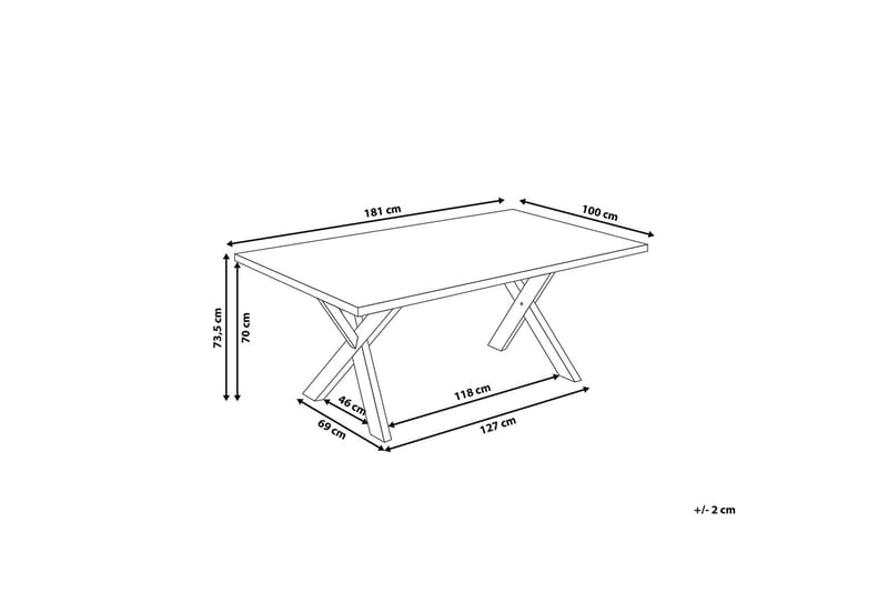 Spisebord Lisala 180 cm - Svart - Spisebord & kjøkkenbord