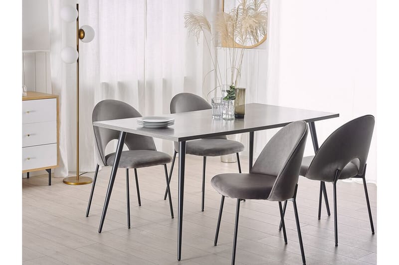Spisebord Lolenco 160 cm - Grå/Svart - Spisebord & kjøkkenbord