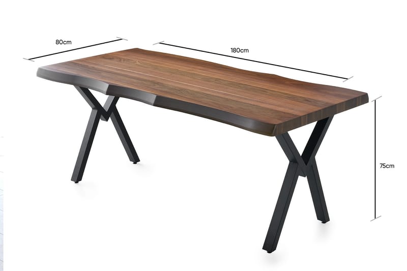 Spisebord Maggiolina 180 cm - Valnøtt - Spisebord & kjøkkenbord