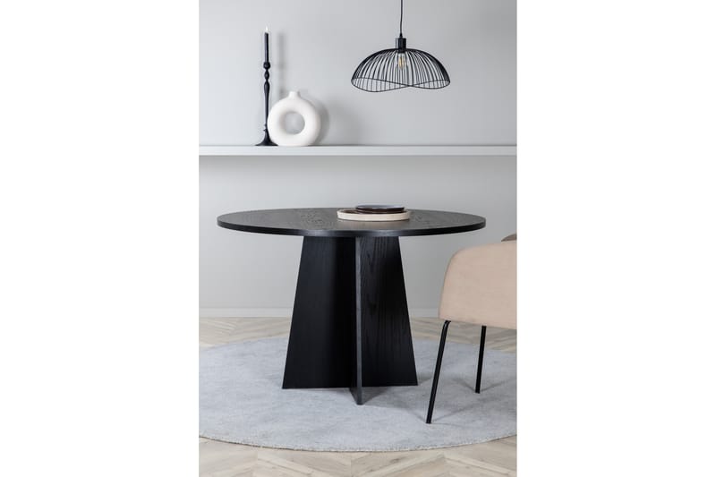 Spisebord Manciat 110 cm Rundt - Svart - Spisebord & kjøkkenbord