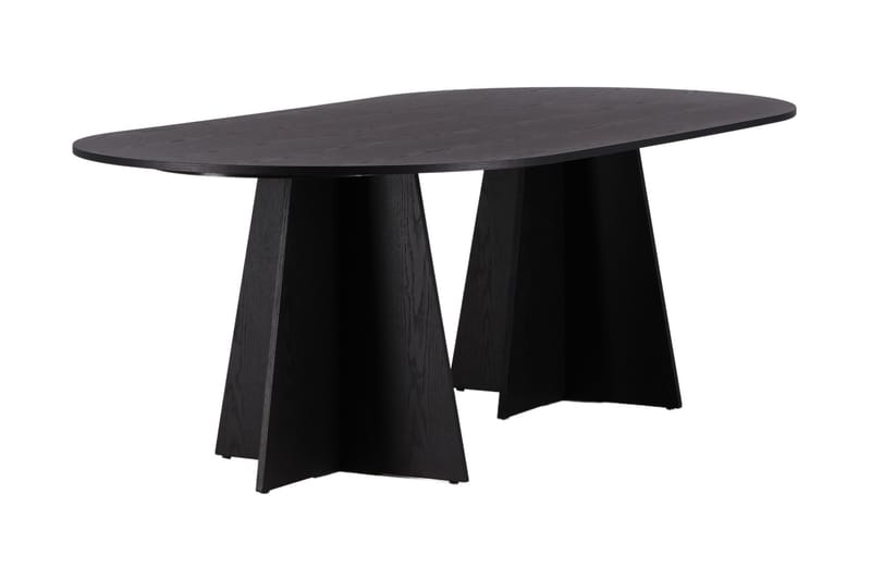 Spisebord Manciat 230x115x75 cm Oval - Svart - Spisebord & kjøkkenbord