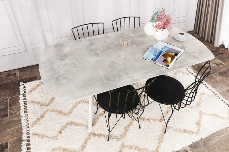 Spisebord Misticon 180x75x180 cm - Hvit - Spisebord & kjøkkenbord