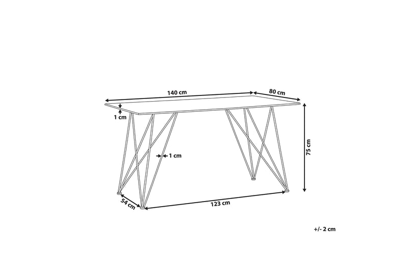 Spisebord Morawa 140 cm - Svart / Gull - Spisebord & kjøkkenbord