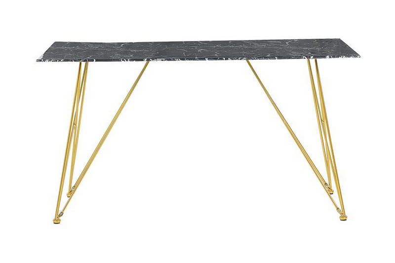 Spisebord Morawa 140 cm - Svart / Gull - Spisebord & kjøkkenbord