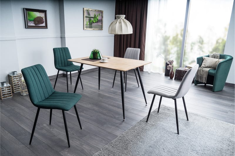 Spisebord Moydans 120 cm - Natur/Svart - Spisebord & kjøkkenbord