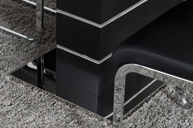 Spisebord Mueller Forlengningsbart 140 cm - Svart|Hvit - Spisebord & kjøkkenbord