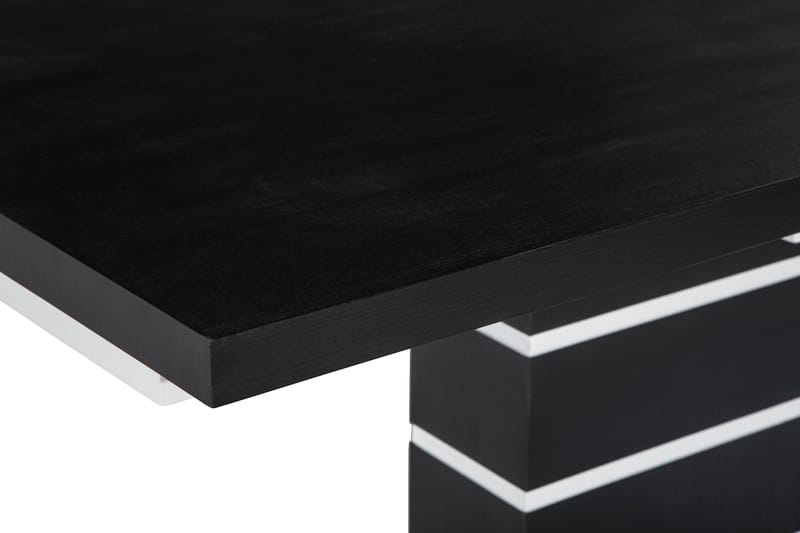 Spisebord Mueller Forlengningsbart 180 cm - Svart|Hvit - Spisebord & kjøkkenbord