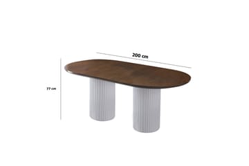 Spisebord Murat 200 cm - Valnøtt - Møbler - Bord - Spisebord & kjøkkenbord