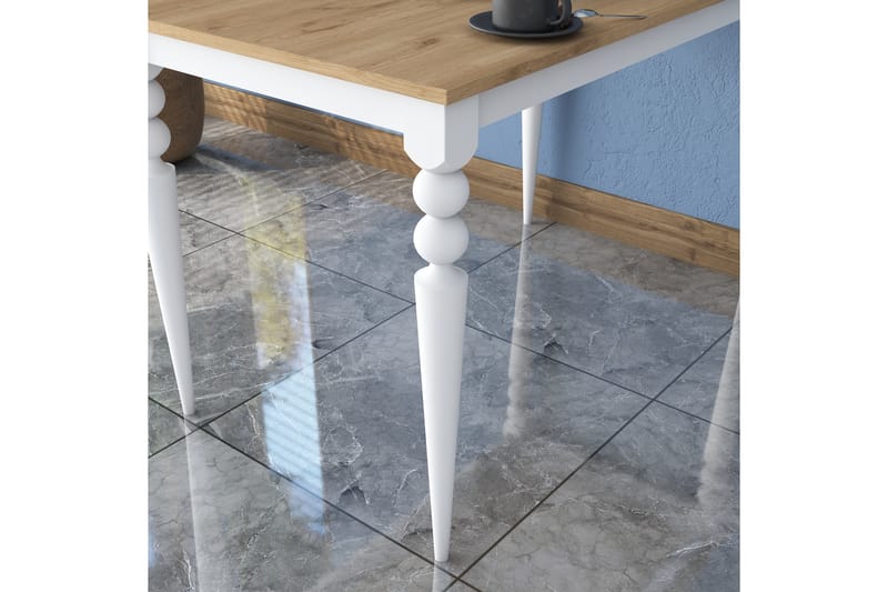 Spisebord Naryani 120 cm - Valnøtt/Hvit - Spisebord & kjøkkenbord