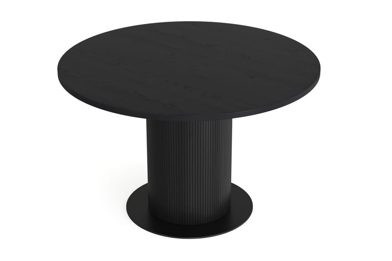 Spisebord Neandir 120 cm Massiv Eik Rundt - Svart - Møbler - Bord - Spisebord & kjøkkenbord