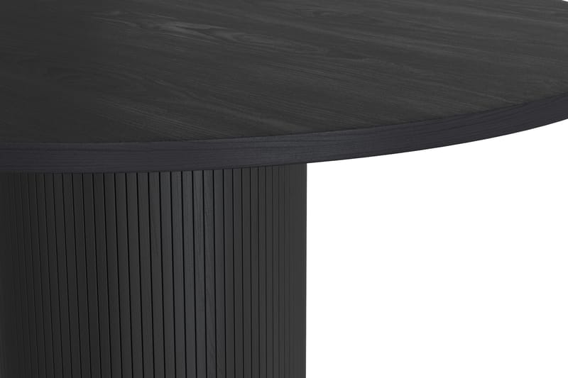 Spisebord Neandir 120 cm Massiv Eik Rundt - Svart - Møbler - Bord - Spisebord & kjøkkenbord