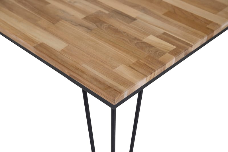 Spisebord Neila 80 cm Teak/Brun/Svart/Natur - Spisebord & kjøkkenbord