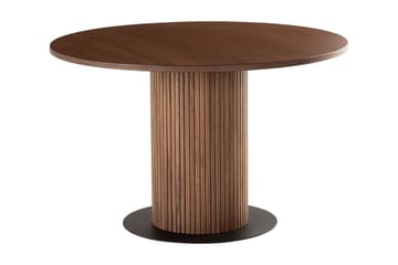 Spisebord Noira 120 cm Valnøtt Rundt - Brun - Møbler - Bord - Spisebord & kjøkkenbord