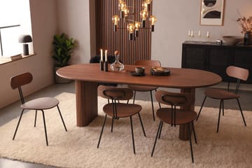 Spisebord Noira 220 cm Valnøtt - Brun - Møbler - Bord - Spisebord & kjøkkenbord