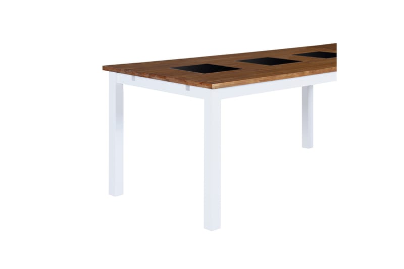 Spisebord Octavia Forlengningsbart 90 cm - Natur/Hvit/Svart - Spisebord & kjøkkenbord