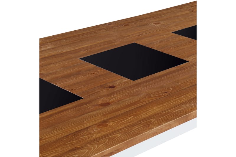 Spisebord Octavia Forlengningsbart 90 cm - Natur/Hvit/Svart - Spisebord & kjøkkenbord