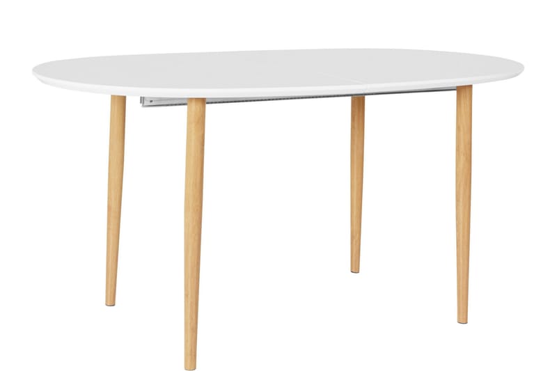 Spisebord Ortobella Ovalt 160 cm - Hvit/Natur - Spisebord & kjøkkenbord