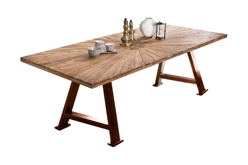 Spisebord Raital 200x100 cm - Resikulert Tre/Brun - Spisebord & kjøkkenbord