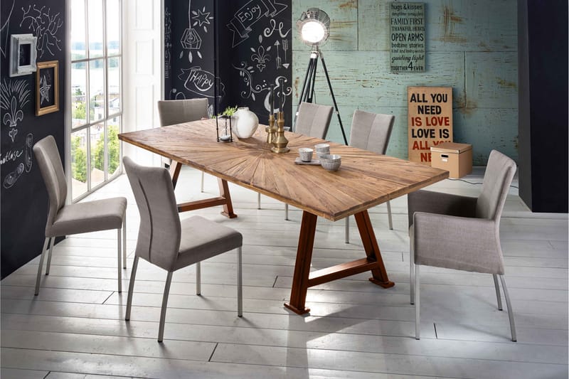 Spisebord Raital 200x100 cm - Resikulert Tre/Brun - Spisebord & kjøkkenbord