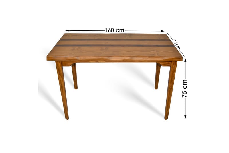 Spisebord Rautas 160 cm - Natur/Lysebrun - Spisebord & kjøkkenbord