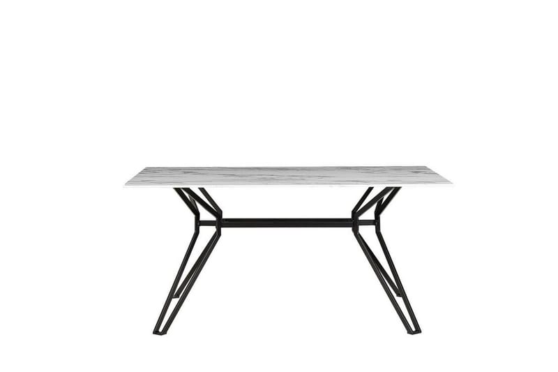 Spisebord Rehins 160 cm - Hvit / Svart - Spisebord & kjøkkenbord