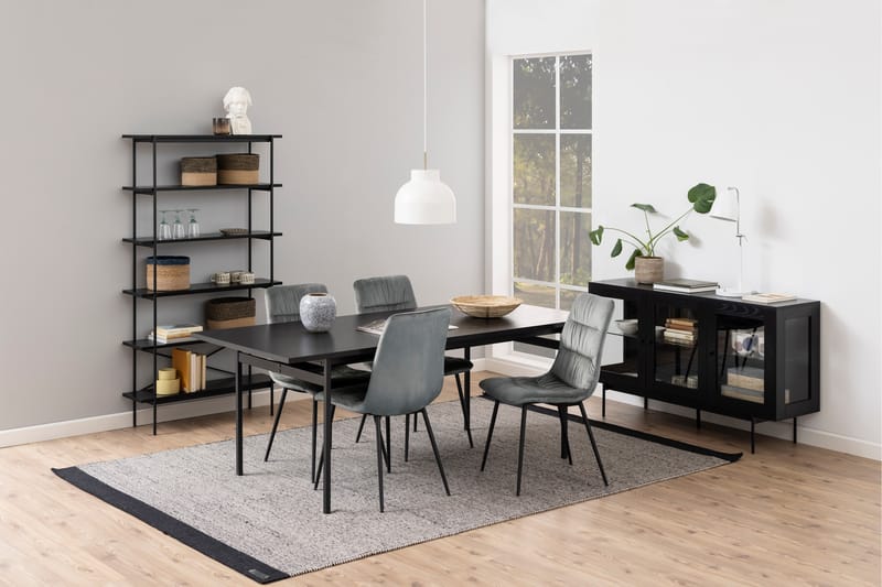 Spisebord Ricketts 200x90 cm - Sort - Møbler - Bord - Spisebord & kjøkkenbord