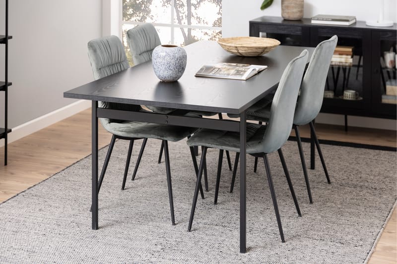 Spisebord Ricketts 200x90 cm - Sort - Møbler - Bord - Spisebord & kjøkkenbord