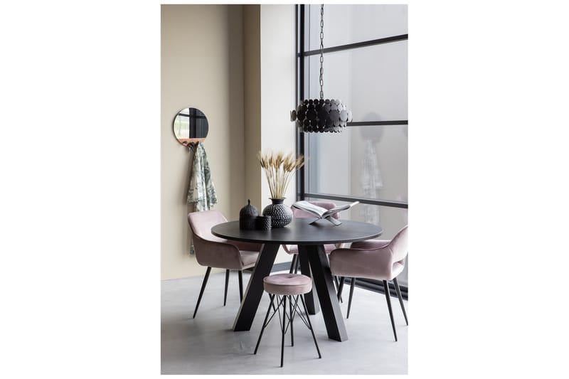 Spisebord Rodion 129 cm Rund - Mørkebrun - Møbler - Bord - Spisebord & kjøkkenbord