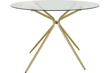 Spisebord Ruckingee Rundt 110 cm - Messing - Møbler - Bord - Spisebord & kjøkkenbord