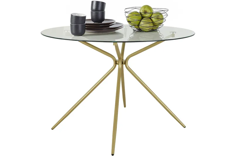 Spisebord Ruckingee Rundt 110 cm, Messing