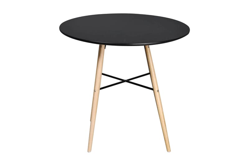 Spisebord rund MDF svart - Svart - Spisebord & kjøkkenbord